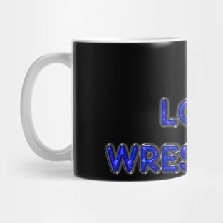 I Love Wrestling - Blue Mug